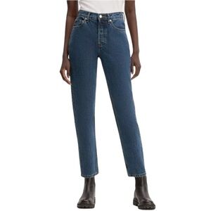 Everlane The Cheeky Jean Cropped Button Fly Medium Wash Sz 27